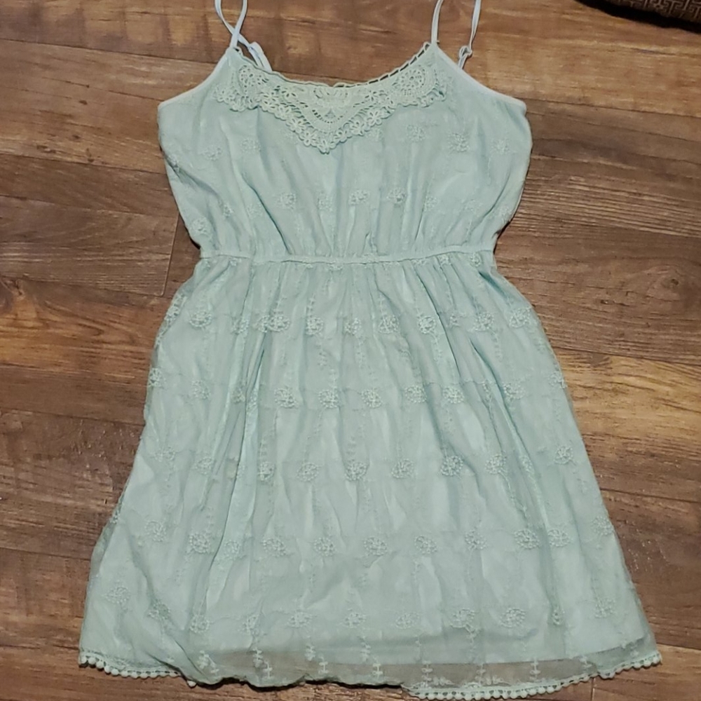 Mint scrappy dress